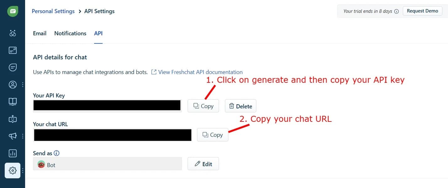 freshchat integration setup 3